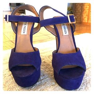 Steve Madden purple suede Dynemite heels sz 6